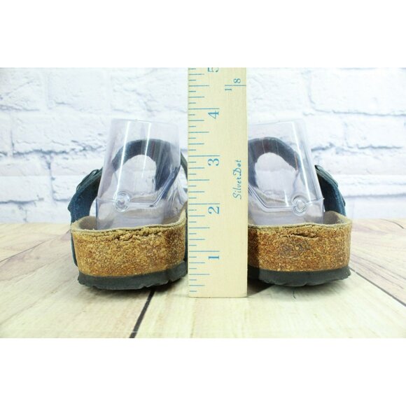 Birkenstock Gizeh Blue Leather T Strap Slip-on Thong Sandals Size 40 US 9 - Picture 6 of 9